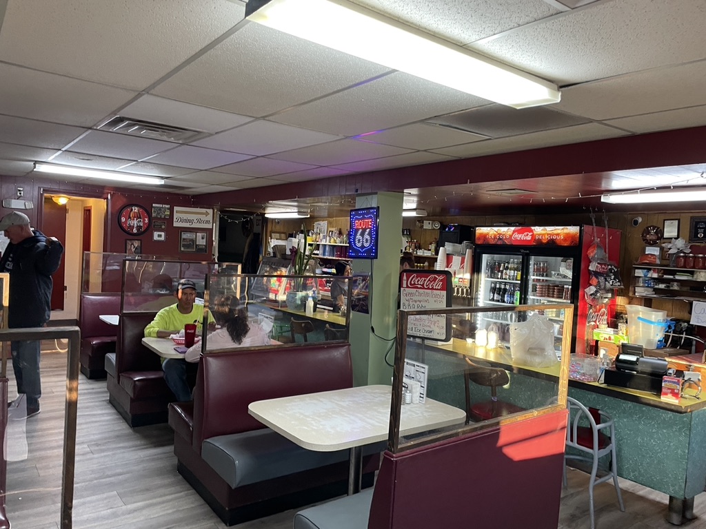 Inside Brown Mug Cafe-Route 66 Winslow to Williams Arizona